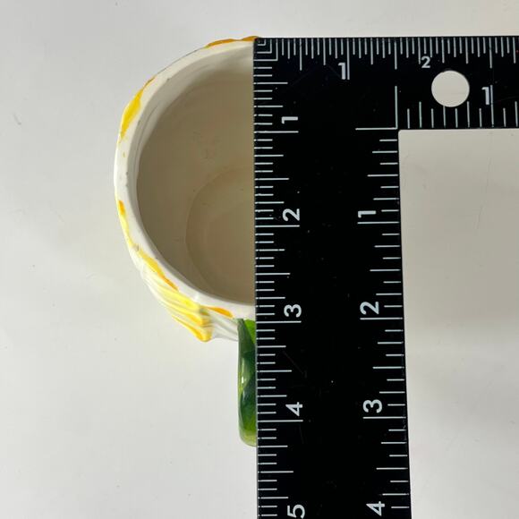 Set 4 Lefton China Yellow Cabbage Rose Coffee Mugs Retired Vtg Rare POOR 7057 - Picture 16 of 16